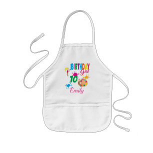 Tablier Enfant Peinture Anniversaire Art Créer thème de fête P