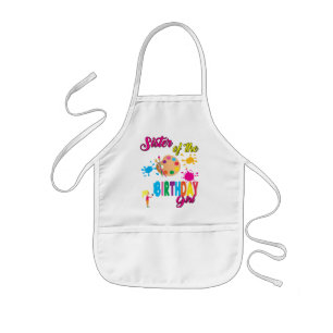 Tablier Enfant Peinture Art Anniversaire Créer Soeur Corresponda