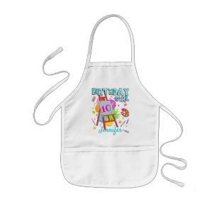 Tablier Enfant Peinture d'art Splter Peinture Anniversaire Fille