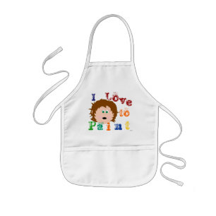 Tablier Enfant Peinture de visage pour petites filles aux cheveux