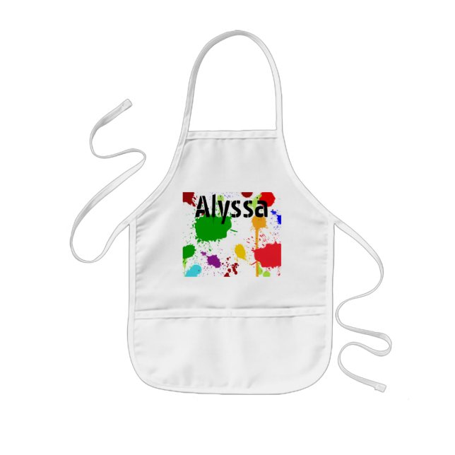 Tablier Enfant Peinture Splats Apron personnalisé pour enfant (Devant)