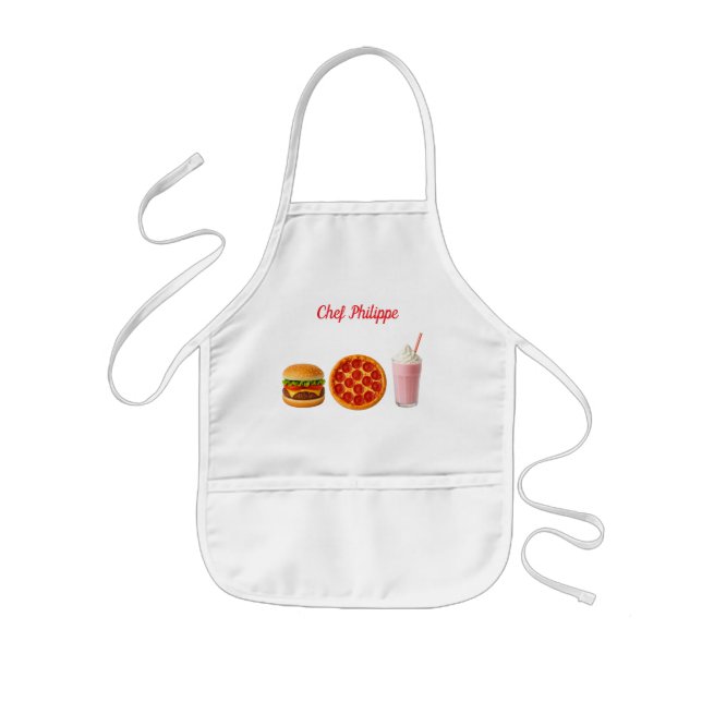 Tablier Enfant Personalized kid apron, custom name kid apron (Devant)