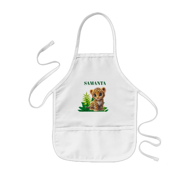 Tablier Enfant Personalized Leopard Kids Art Apron (Devant)