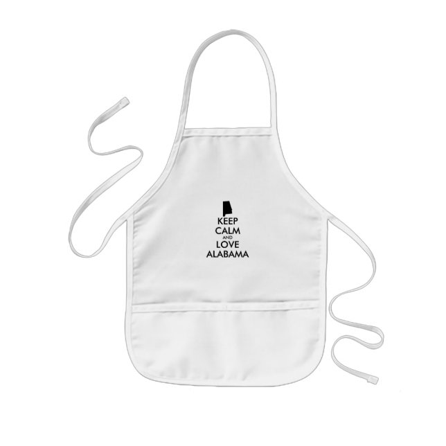 Tablier Enfant Personnalisable KEEP CALM et LOVE ALABAMA (Devant)