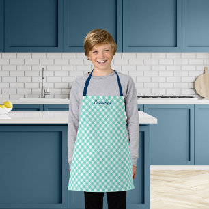 Tablier Enfant personnalisé avec votre nom Gingham