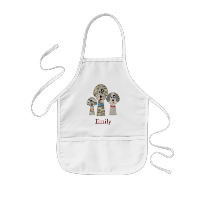 Tablier Enfant Personnalisé Cuisine Animal Chiot Kid (Devant)