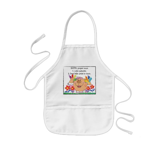 Tablier Enfant Personnaliser Apron pour la "meilleure petite arti (Devant)