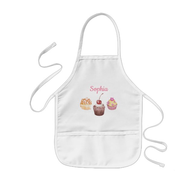 Tablier Enfant Personnalized Child Cupcake Baking Little Chef (Devant)