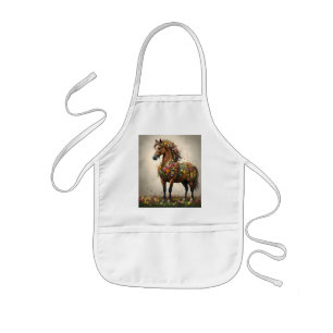 Tablier Enfant Pétales Et Hooves : Jardin D'Imaginaire Du Cheval 
