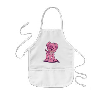 Tablier Enfant Petit chiot rose Cuisine Apron