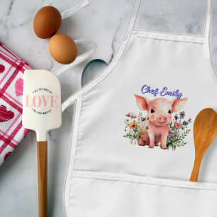 Tablier Enfant Petit cochon en Fleur sauvage Enfants Tablier pers