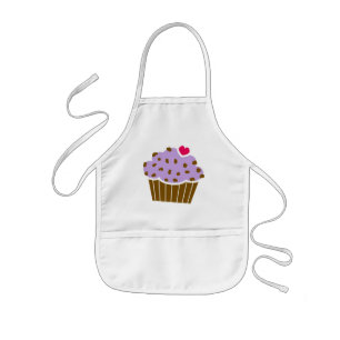 Tablier Enfant Petit gâteau de myrtille de puce de Choco de coeu