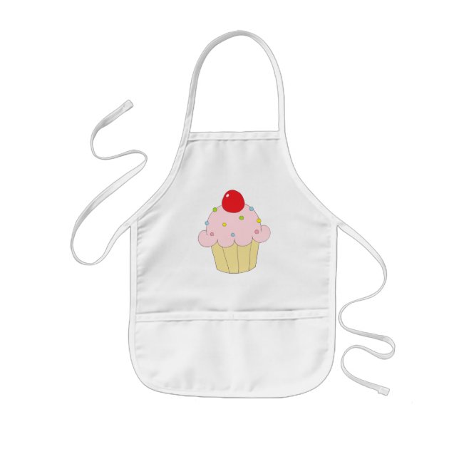 Tablier Enfant Petit gâteau rose (Devant)