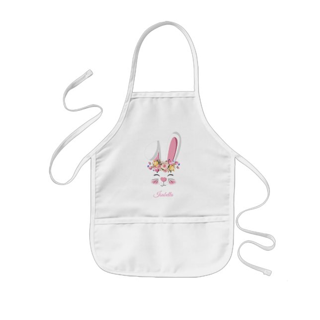 Tablier Enfant Petit lapin 🐰 visage doux (Devant)