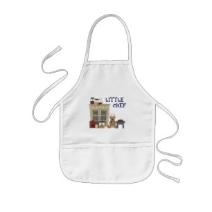 Tablier Enfant Petit Ours Chef Pays Ours en Peluche Cuisine Primi
