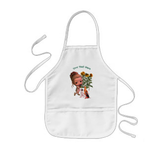 Tablier Enfant Petites Filles Chipies Et Fleurs Personnalisées