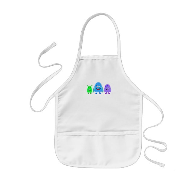 Tablier Enfant Petits monstres mignons (Devant)