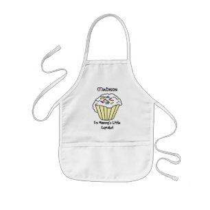 Tablier Enfant Peu de petit gâteau jaune de la maman