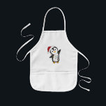Tablier Enfant Pingouin Christmas Snow Winter Animals Pingouins<br><div class="desc">Le pingouin pour Noël avec des lumières de fées. Animaux amusants avec des cadeaux et de la neige pour les vacances. Aussi drôle pour Noël en juillet. Les pingouins sont des animaux mignons et parfaits pour Noël.</div>