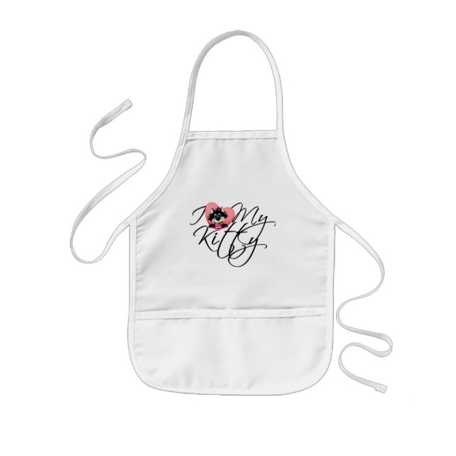 Tablier Enfant Pink I Love My Kitty Tshirts et cadeaux (Devant)