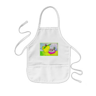 Tablier Enfant Pommes Pop Art Coloré Enfants Apron