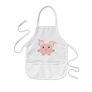 Tablier Enfant Porte-bébé de cochon en caricature courte
