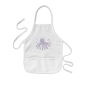 Tablier Enfant Poulpe pourpre mignon