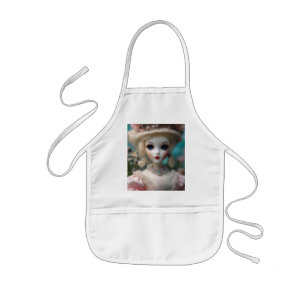Tablier Enfant Poupée Vintage bleue,