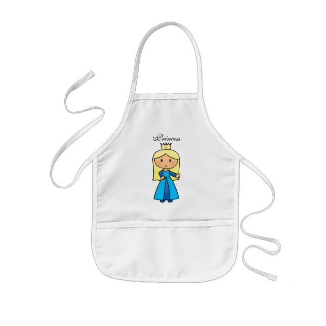 Tablier Enfant Princesse blonde mignonne de clipart (images (Devant)