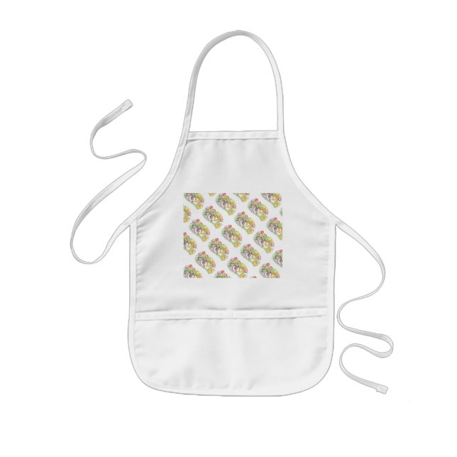 Tablier Enfant Printemps Vacances Pâques Bunny Enfants Apron (Devant)