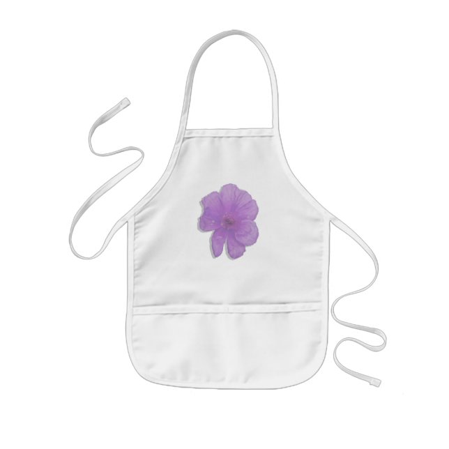 Tablier Enfant Punch violet / Fleur PopArt (Devant)