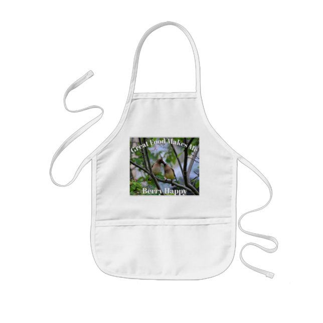 Tablier Enfant Punny Apron Birds vous rendra Berry heureux (Devant)