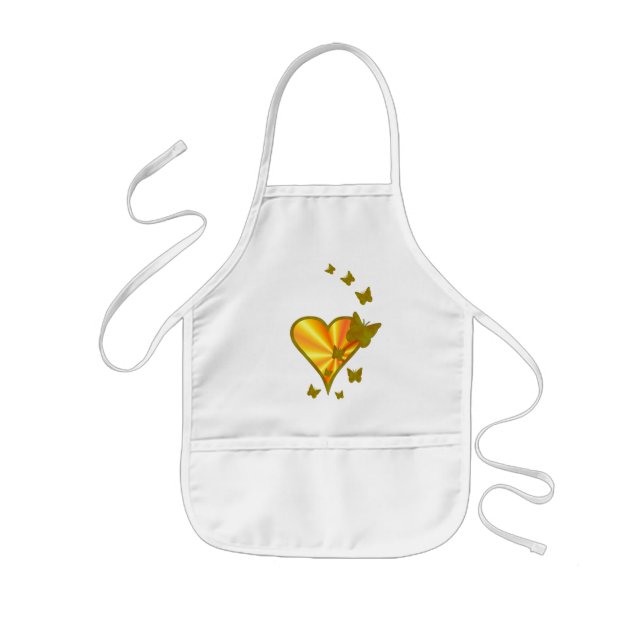 Tablier Enfant Rainbow heart and Butterfly (Devant)