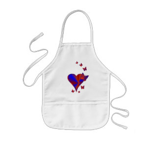 Tablier Enfant Rainbow heart and Butterfly