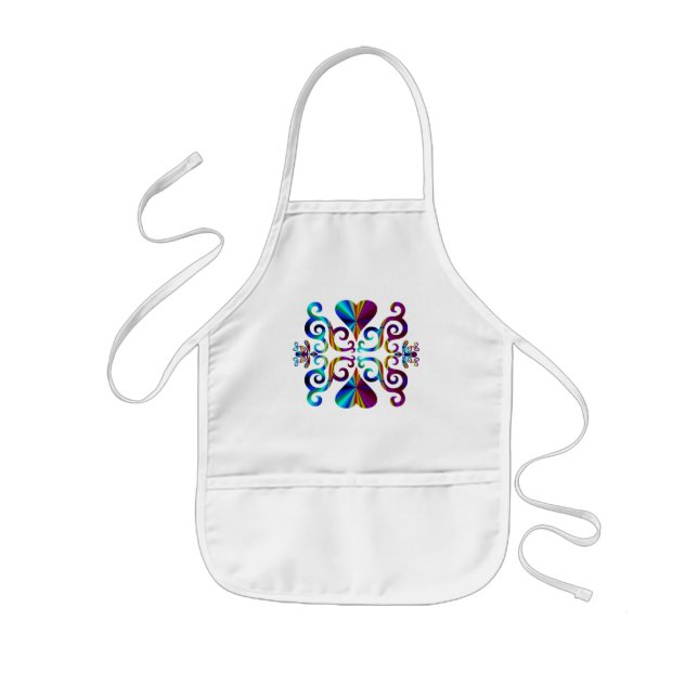 Tablier Enfant Rainbow Heart et Lily (Devant)