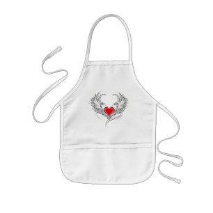 Tablier Enfant Red Angel Coeur avec ailes