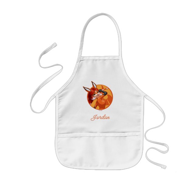 Tablier Enfant Rena Rouge Orange Badge (Devant)