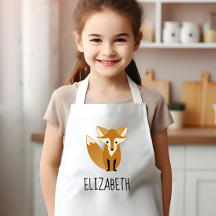 Tablier Enfant Renard des Bois Personnalisé Mignon