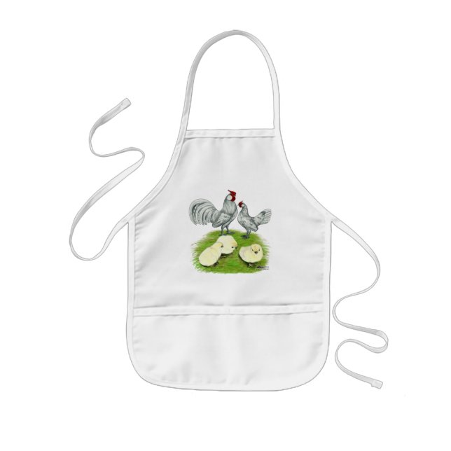 Tablier Enfant Rosecomb Bantams et Chicks (Devant)