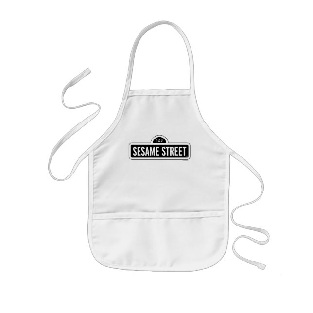 Tablier Enfant Rue Sésame | Logo B&W (Devant)