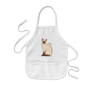 Tablier Enfant Siamese cat cartoon