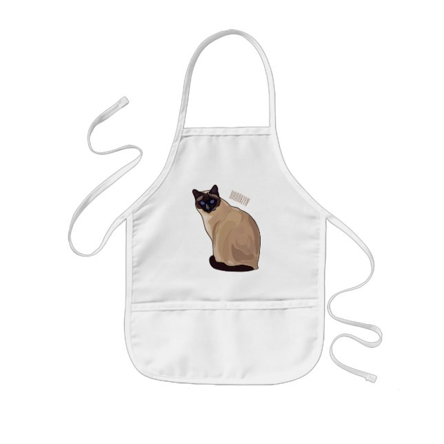 Tablier Enfant Siamese cat cartoon (Devant)
