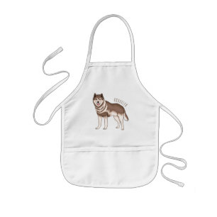 Tablier Enfant Siberian husky cartoon illustration