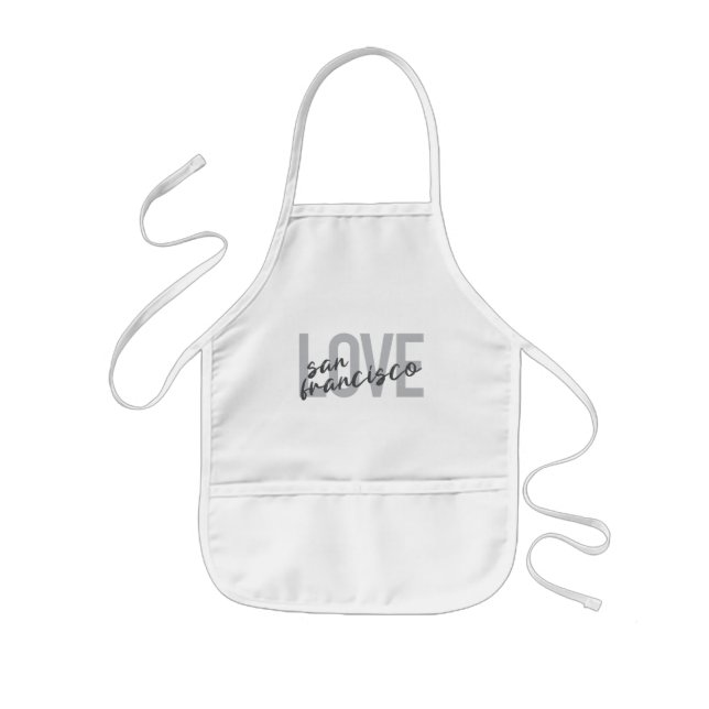 Tablier Enfant Simple, moderne, design urbain Love San Francisco (Devant)