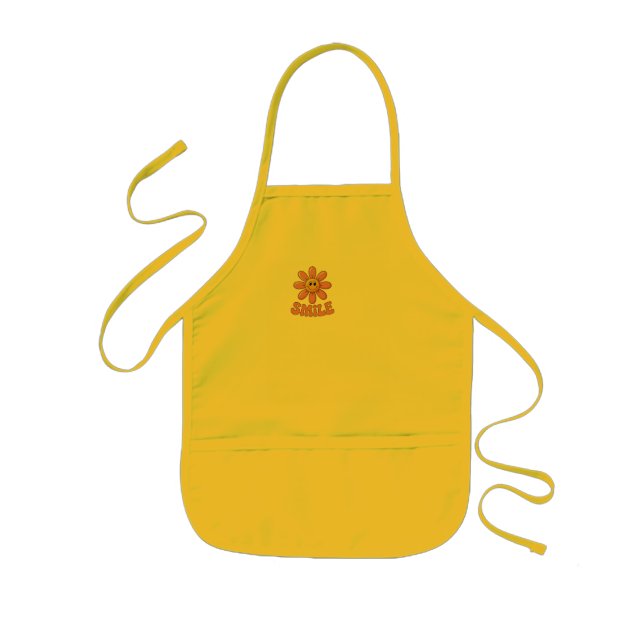 Tablier Enfant sourire jaune (Devant)