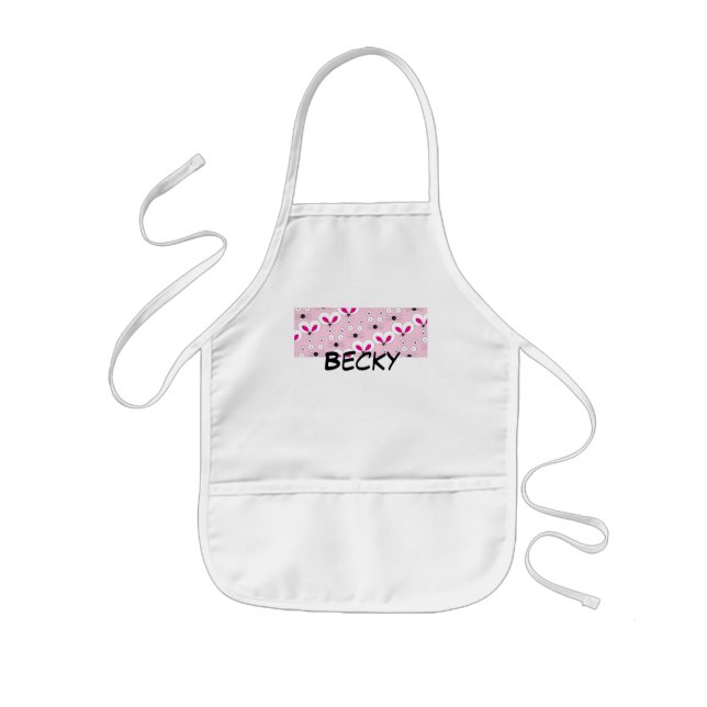 Tablier Enfant Souris de chat rose Motif (Devant)