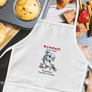 Tablier Enfant Sous Chef Dauphin Cuisine Océanique