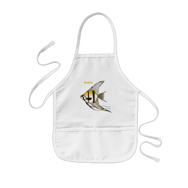 Tablier Enfant Striped angelfish cartoon (Devant)