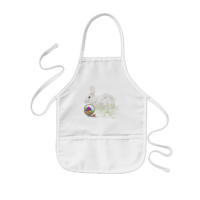 Tablier Enfant Super mignon lapin de Pâques (Devant)