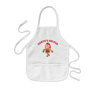 Tablier Enfant Sweet Père Noël Helper Cute Elf Fille Noël